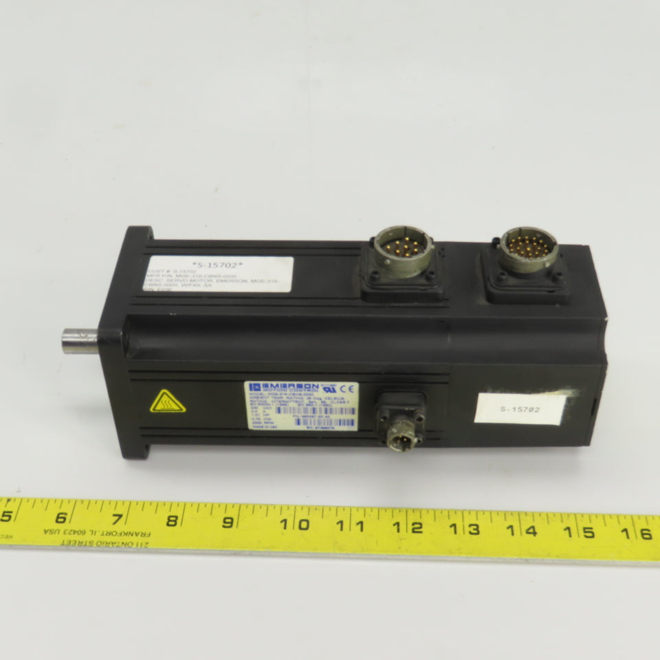 Emerson MGE-316-CBNS-0000 1.01HP AC Servo Motor 240V 4000RPM 3PH 4.0A W/Encoder