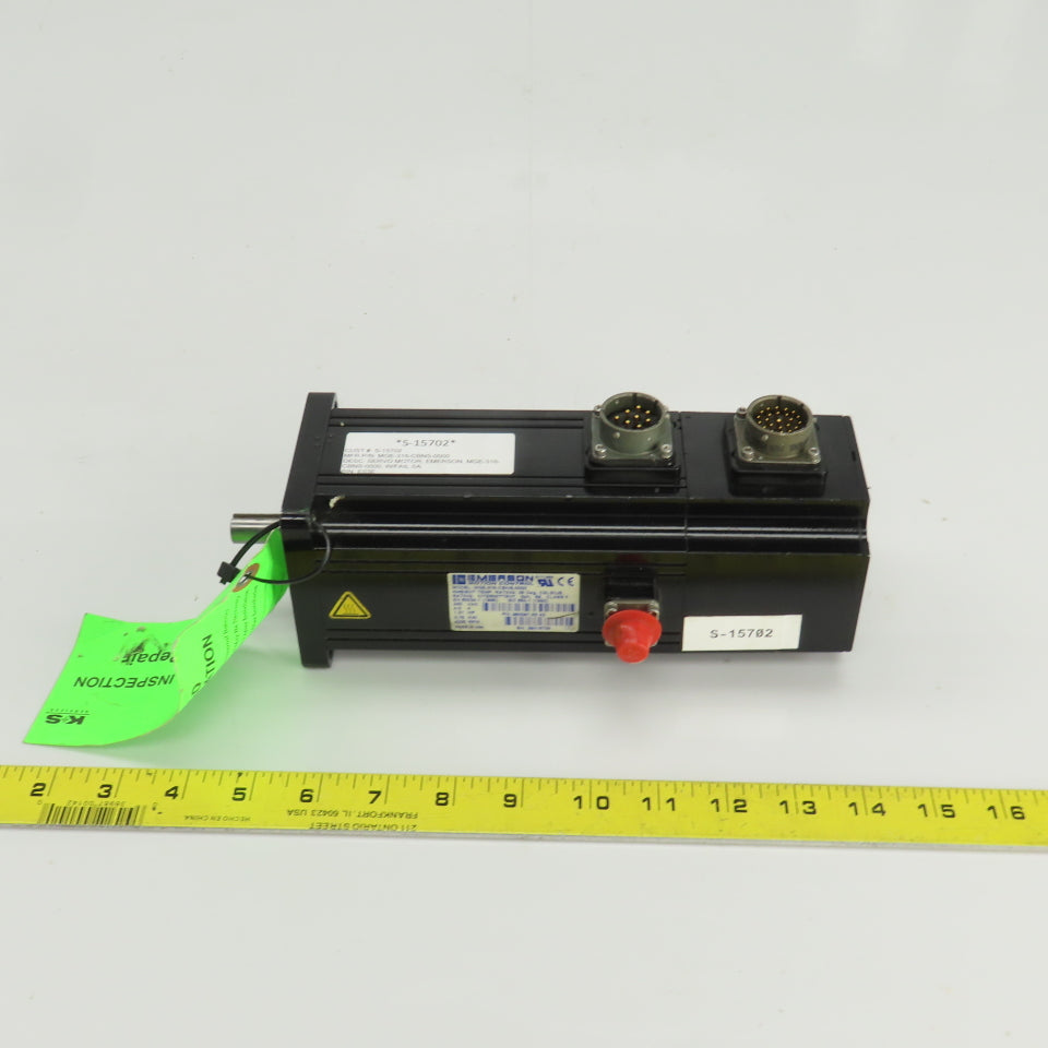 Emerson MGE-316-CBNS-0000 1.01HP AC Servo Motor 4000RPM 240V 3PH 4.0A W/Encoder
