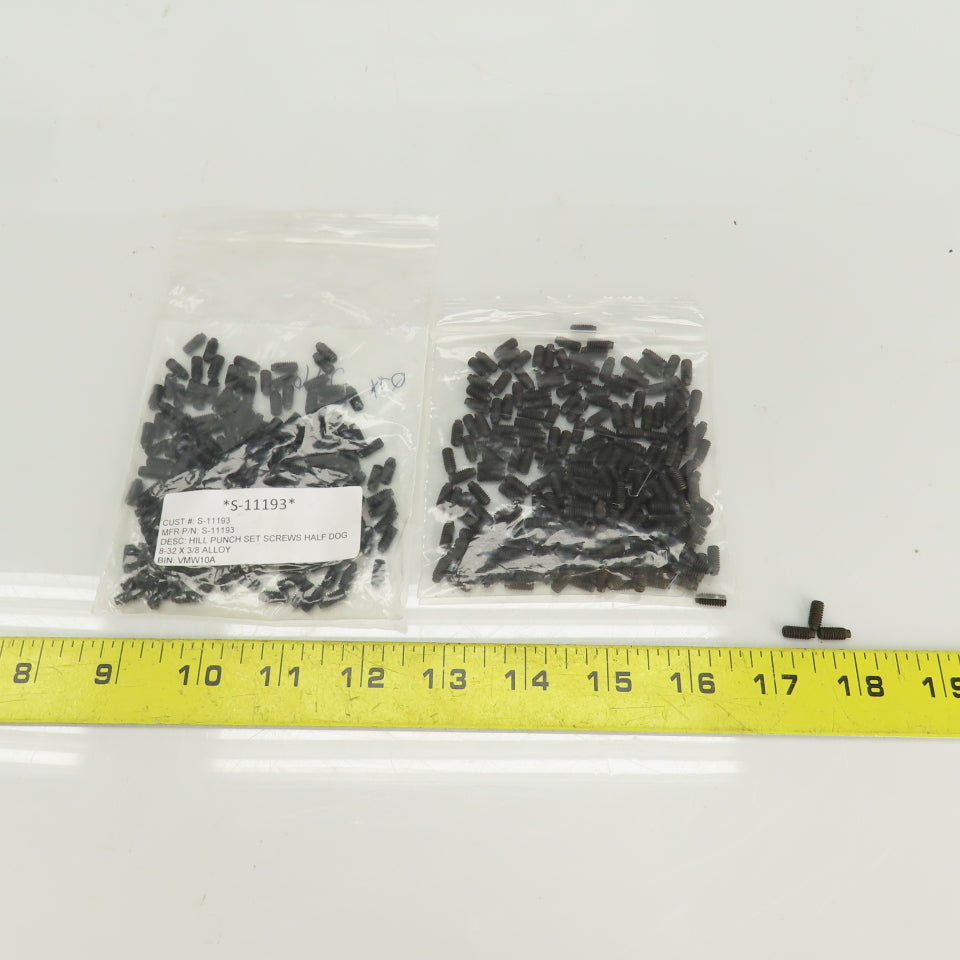 Half Dog Set Screw #8-32 x 3/8 Alloy Lot Of 465"