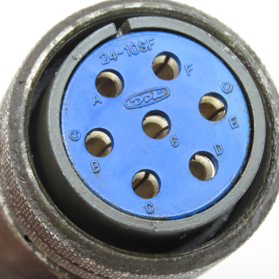 DDK MS3108B24-10S Size 24 Circular Connector 7 Pin Female 24-10SF Elbow 90°