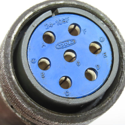 DDK MS3108B24-10S Size 24 Circular Connector 7 Pin Female 24-10SF Elbow 90°