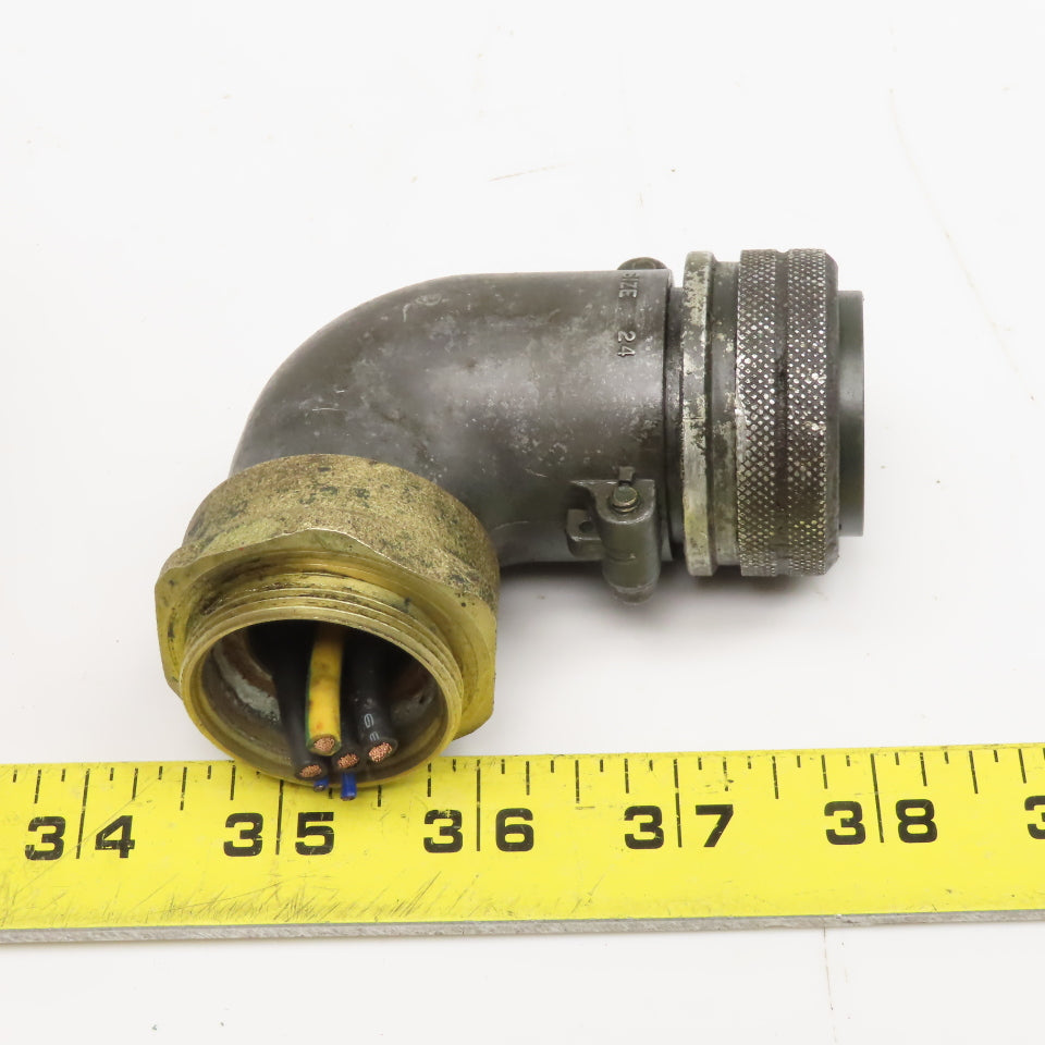 DDK MS3108B24-10S Size 24 Circular Connector 7 Pin Female 24-10SF Elbow 90°