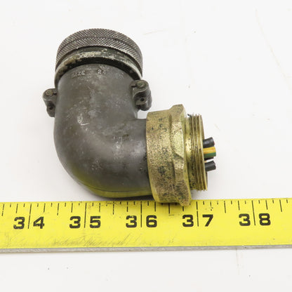 DDK MS3108B24-10S Size 24 Circular Connector 7 Pin Female 24-10SF Elbow 90°