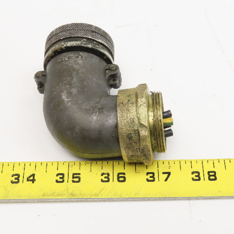 DDK MS3108B24-10S Size 24 Circular Connector 7 Pin Female 24-10SF Elbow 90°