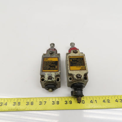 Omron Tateisi D4B 500V 10A Roller Plunger Limit Switch Lot Of 2