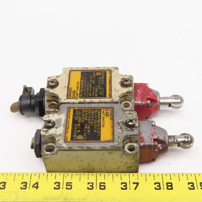 Omron Tateisi D4B 500V 10A Roller Plunger Limit Switch Lot Of 2
