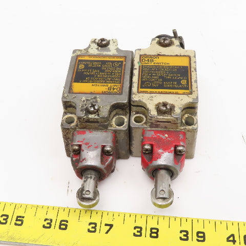 Omron Tateisi D4B 500V 10A Roller Plunger Limit Switch Lot Of 2