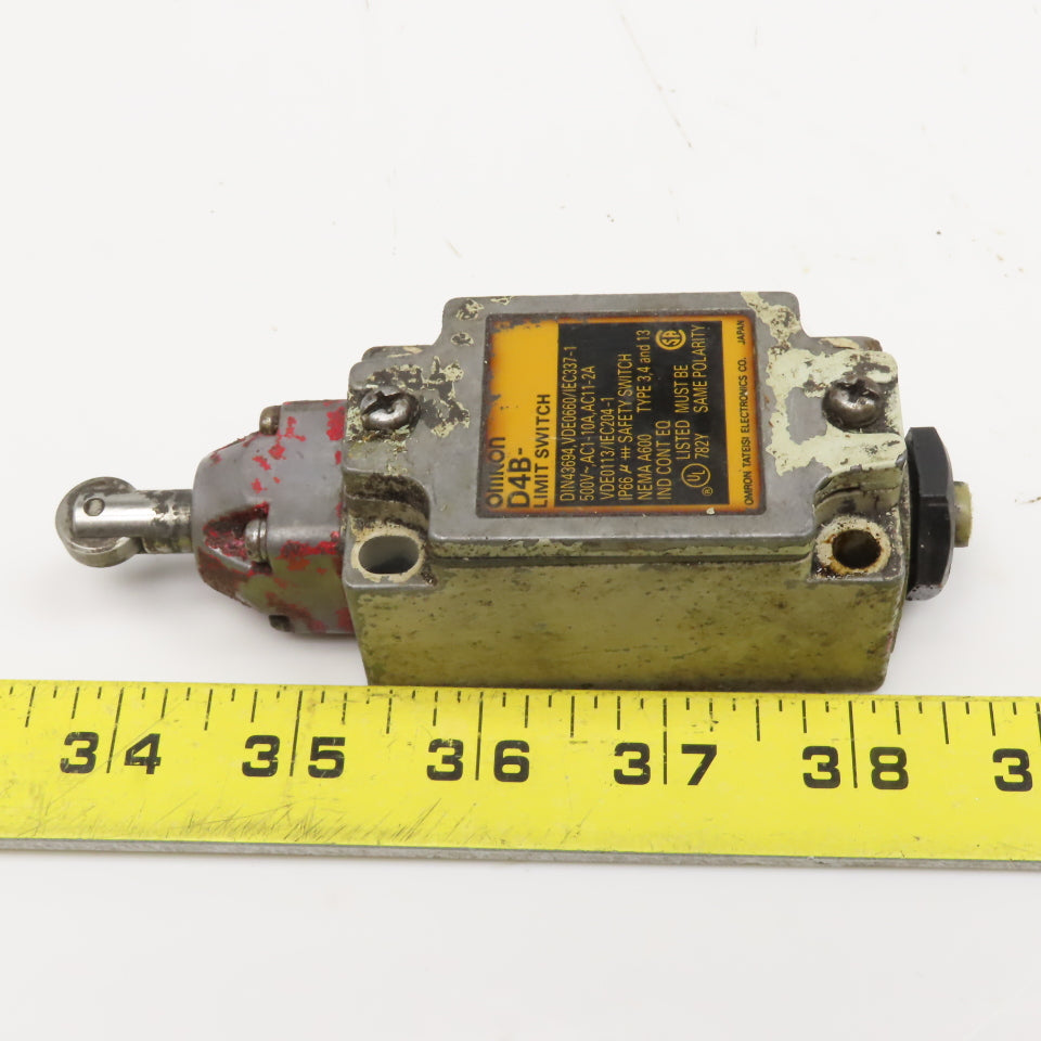 Omron Tateisi D4B 500V 10A Roller Plunger Limit Switch Lot Of 2