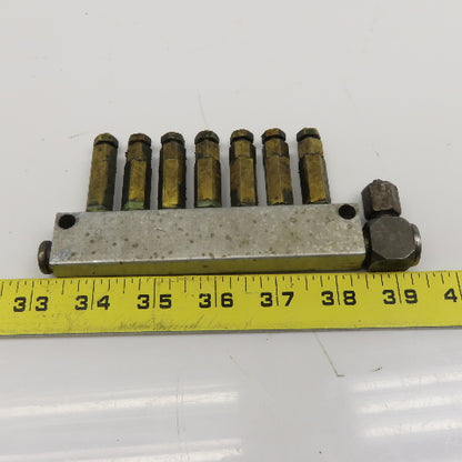 8 Port Piston Lubricator Manifold For 5/32" OD Tube