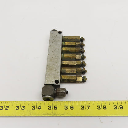 8 Port Piston Lubricator Manifold For 5/32" OD Tube