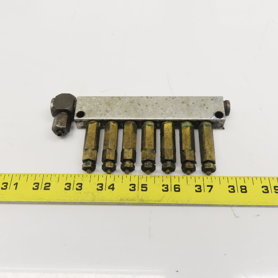 8 Port Piston Lubricator Manifold For 5/32" OD Tube