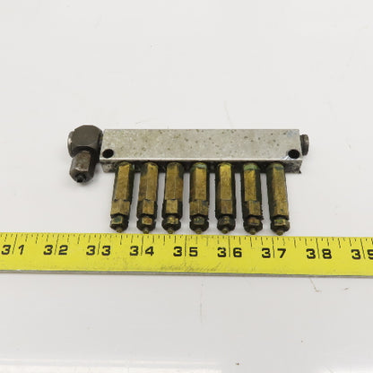 8 Port Piston Lubricator Manifold For 5/32" OD Tube