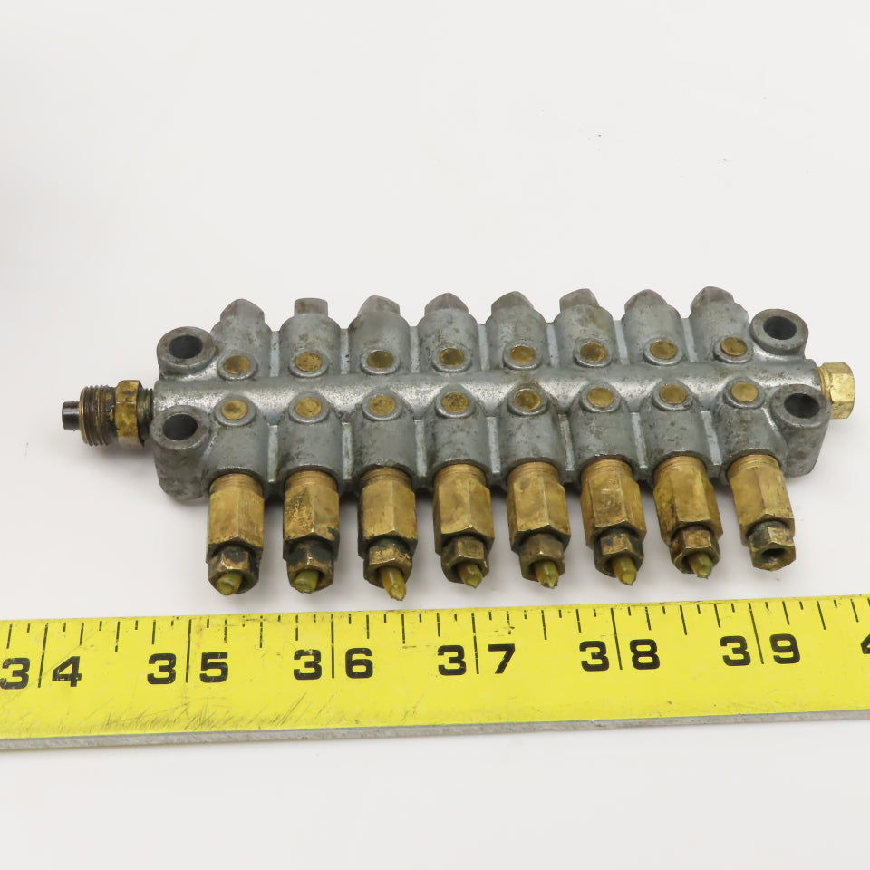 16 Port Piston Lubricator Manifold For 5/32" OD Tube