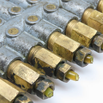 16 Port Piston Lubricator Manifold For 5/32" OD Tube