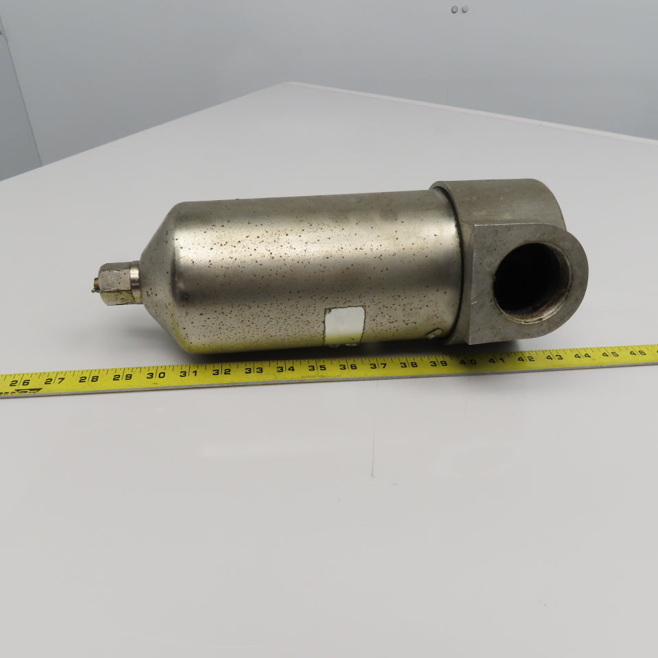 2-1/2" NPT Steel Filter Housing 8" x 5" OD Bowl 14" OAL Manual Drain
