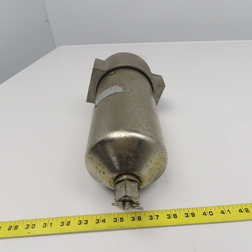 2-1/2" NPT Steel Filter Housing 8" x 5" OD Bowl 14" OAL Manual Drain
