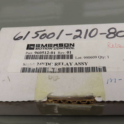 Emerson Motion Control 960512-01 24VDC Relay DIN Mount Assembly