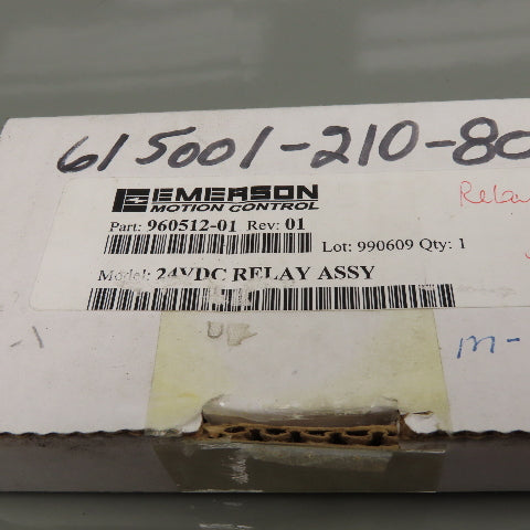 Emerson Motion Control 960512-01 24VDC Relay DIN Mount Assembly