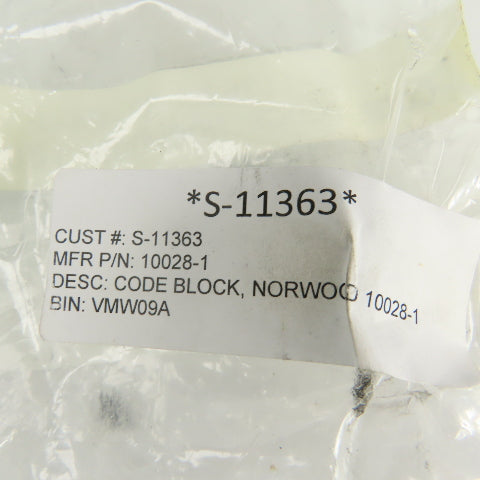 Norwood 10028-1 Type Holder 1" x 1" ID For 812 Printer