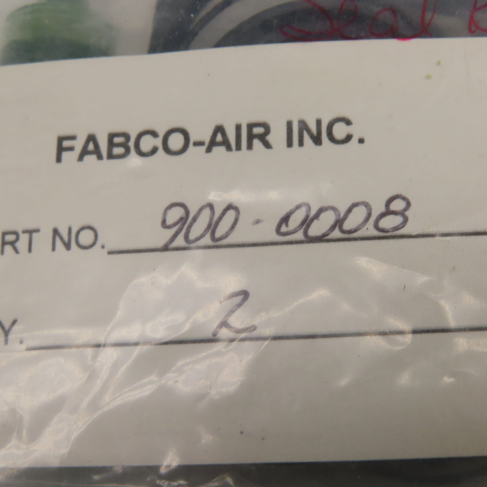 Fabco-Air 900-0008 Seal Kit For EZ 500 Linear Guided Slide Kits  Lot Of 2