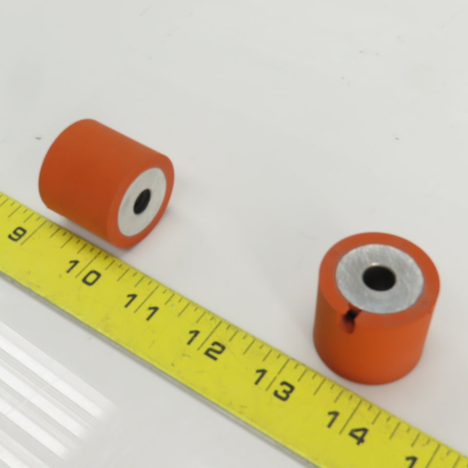 Norwood 33-04-K Rubber Feed Roller Assy. 3/8" ID 1-3/8" OD 1-1/4" OAL  Lot Of 2