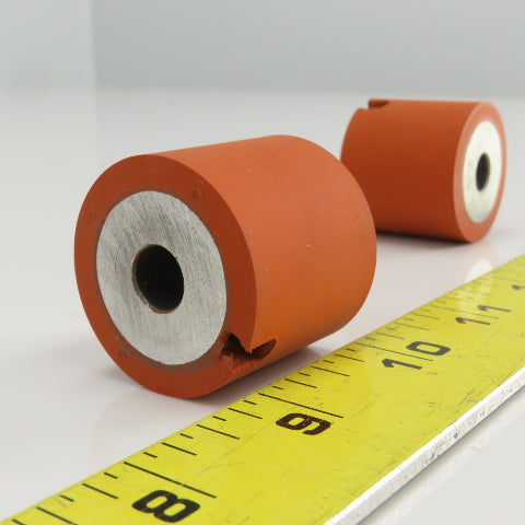 Norwood 33-04-K Rubber Feed Roller Assy. 3/8" ID 1-3/8" OD 1-1/4" OAL  Lot Of 2