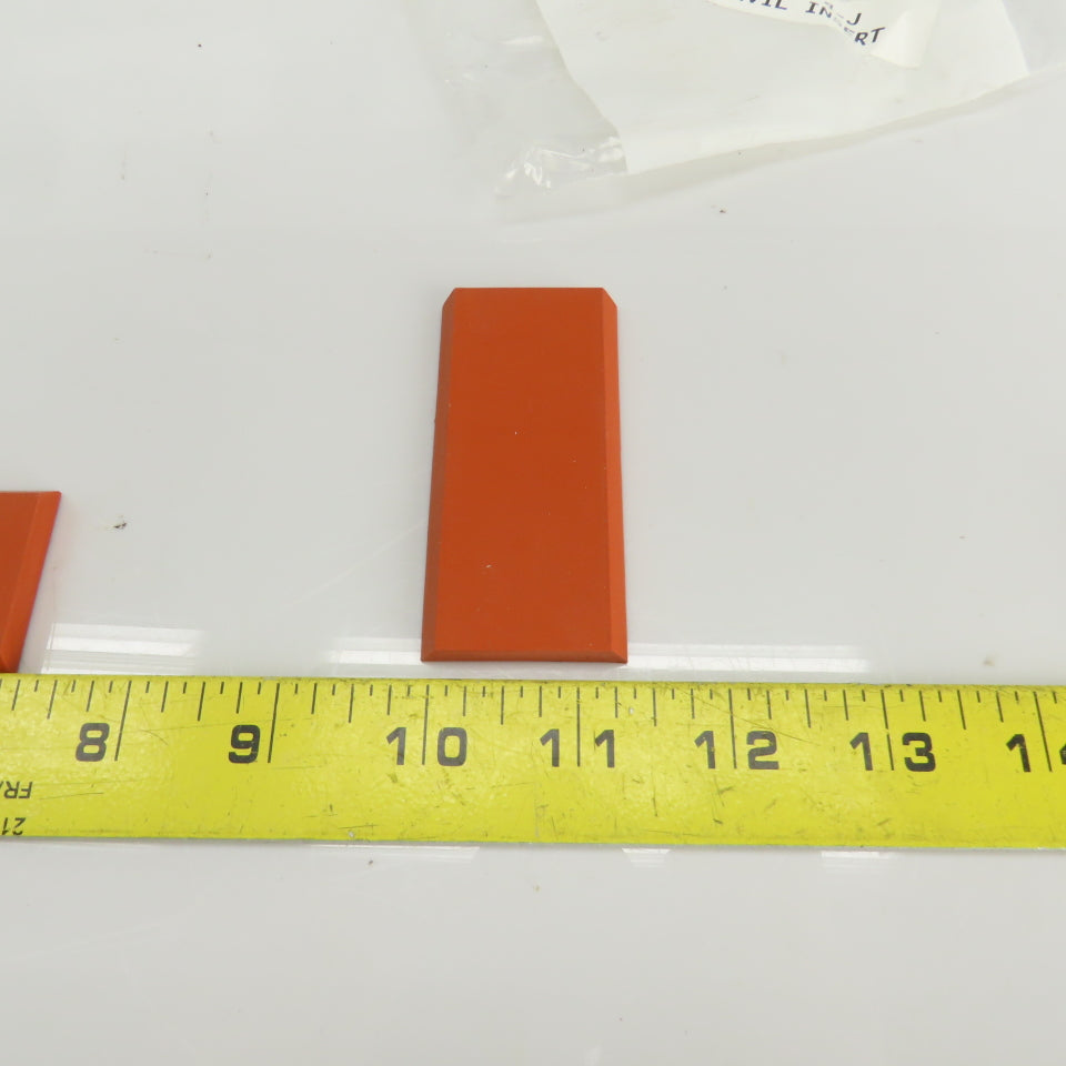 Norwood 33-04-J Rubber Anvil Insert 3" L x 1-7/16" W x 1/4" Lot Of 3