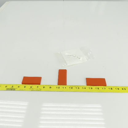 Norwood 33-04-J Rubber Anvil Insert 3" L x 1-7/16" W x 1/4" Lot Of 3