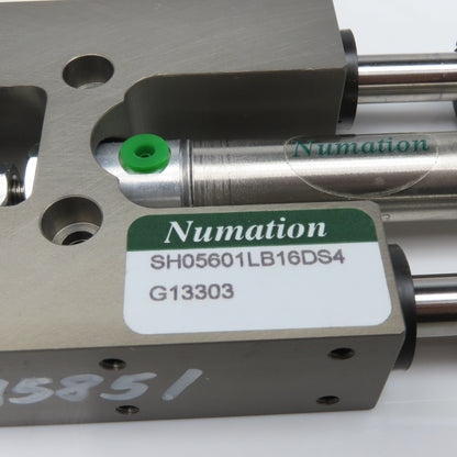 Numation SH05601LB16DS4 1" Stroke 9/16" Bore Pneumatic Linear Slide Plate