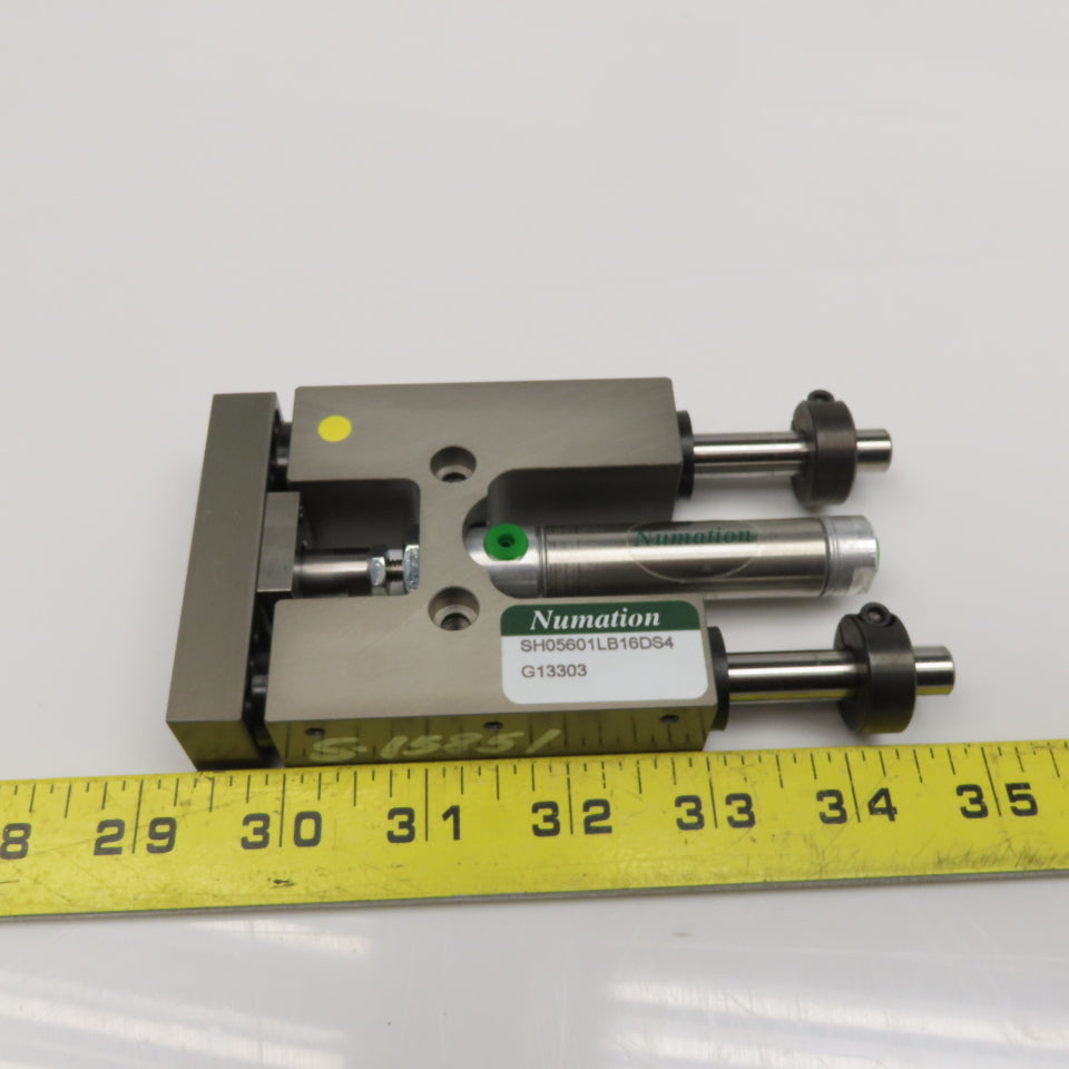 Numation SH05601LB16DS4 1" Stroke 9/16" Bore Pneumatic Linear Slide Plate