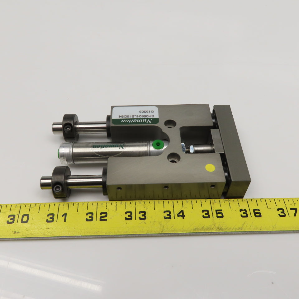 Numation SH05601LB16DS4 1" Stroke 9/16" Bore Pneumatic Linear Slide Plate