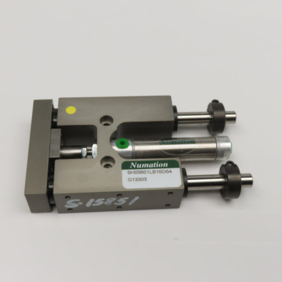 Numation SH05601LB16DS4 1" Stroke 9/16" Bore Pneumatic Linear Slide Plate