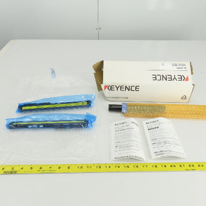 Keyence GL-S12FH Flat Type Safety Light Curtain Set 24VDC  Distance 0.3-6.6'