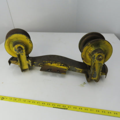 3" I-Beam Girder Underhung Bridge Crane Hoist Push Trolley Truck