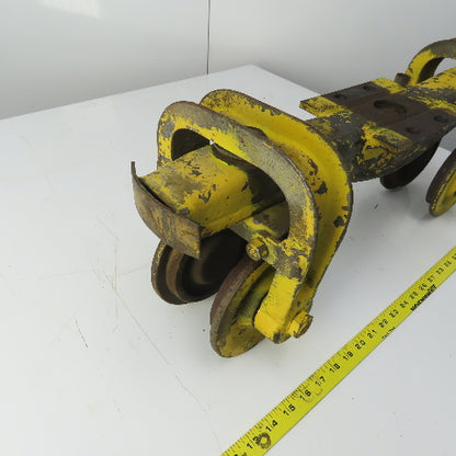 3" I-Beam Girder Underhung Bridge Crane Hoist Push Trolley Truck