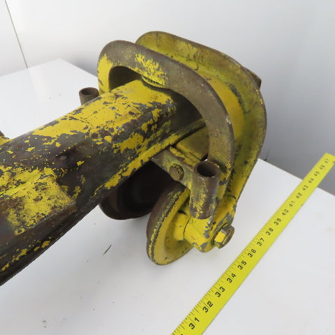 3" I-Beam Girder Underhung Bridge Crane Hoist Push Trolley Truck