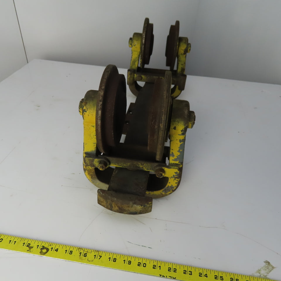 3" I-Beam Girder Underhung Bridge Crane Hoist Push Trolley Truck