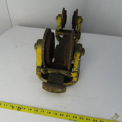 3" I-Beam Girder Underhung Bridge Crane Hoist Push Trolley Truck