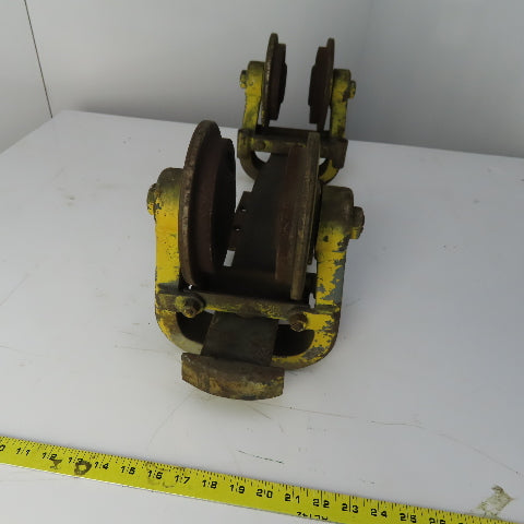 3" I-Beam Girder Underhung Bridge Crane Hoist Push Trolley Truck