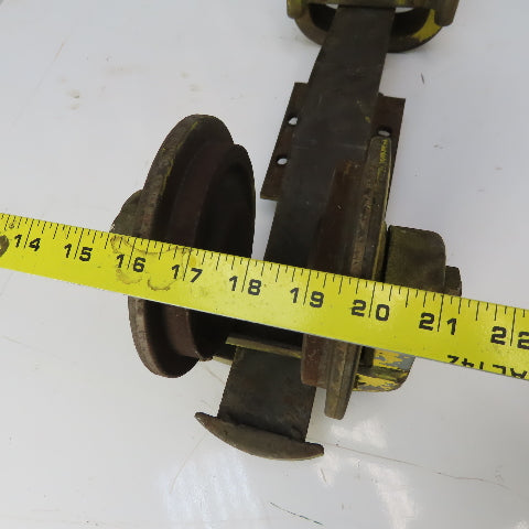 3" I-Beam Girder Underhung Bridge Crane Hoist Push Trolley Truck