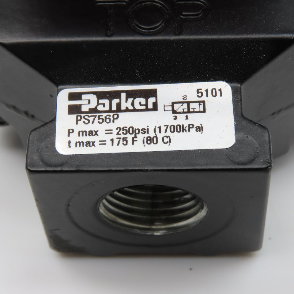 Parker PS756P 1/4" NPT Lock Out Tag Out Pneumatic Gate Valve