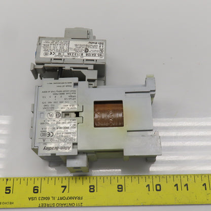 Allen Bradley 100-C09Z*10 Ser A Contactor 600VAC 24VDC Coil W/193-EA1DB Lot Of 2