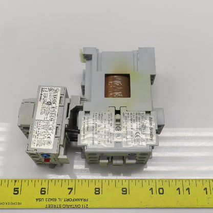 Allen Bradley 100-C09Z*10 Ser A Contactor 600VAC 24VDC Coil W/193-EA1DB Lot Of 2