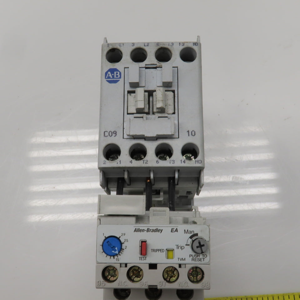 Allen Bradley 100-C09Z*10 Ser A Contactor 600VAC 24VDC Coil W/193-EA1DB Lot Of 2