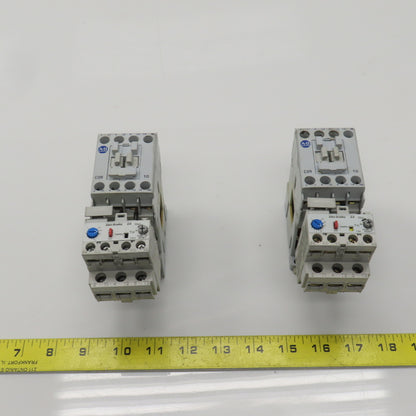 Allen Bradley 100-C09Z*10 Ser A Contactor 600VAC 24VDC Coil W/193-EA1DB Lot Of 2