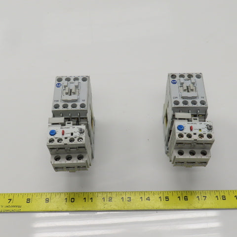 Allen Bradley 100-C09Z*10 Ser A Contactor 600VAC 24VDC Coil W/193-EA1DB Lot Of 2