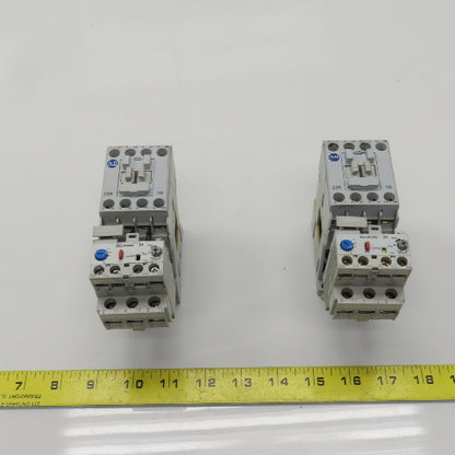 Allen Bradley 100-C09Z*10 Ser A Contactor 600VAC 24VDC Coil W/193-EA1DB Lot Of 2