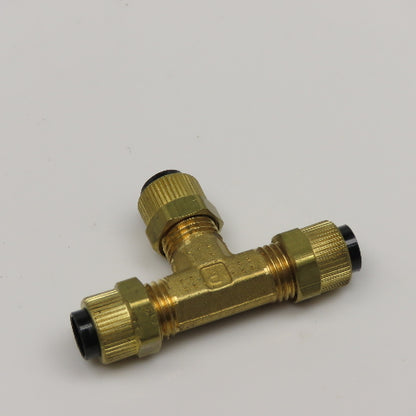 Parker 164P-4 1/4" Brass Compression TEE Fitting 150PSI
