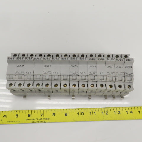 Buss CHCC3/CHCC2/CHCC1 Fuse Holders 30A 600V Lot Of 14
