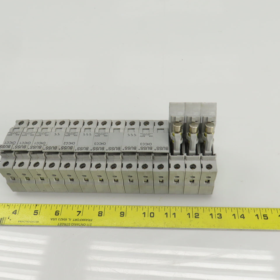 Buss CHCC3/CHCC2/CHCC1 Fuse Holders 30A 600V Lot Of 14